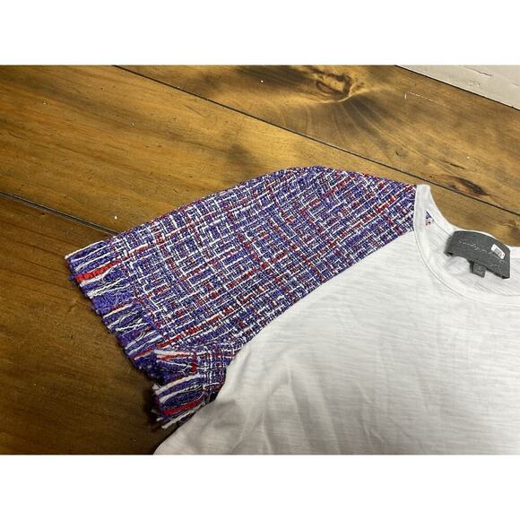Anthropologie Sunday in Brooklyn Tweed-Sleeve Tee Size Small - Picture 3 of 8